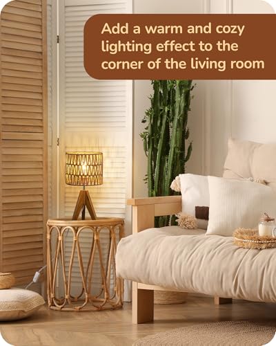 Rattan Small Table Lamp