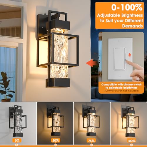 2 Pack Dusk to Dawn Outdoor Porch Light Fixtures Wall Mount (2 Count)