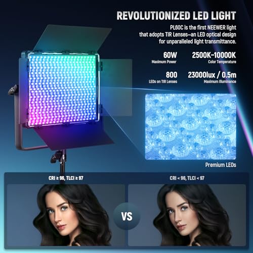 PL60C RGB LED Panel Video Light APP