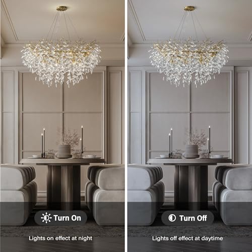 47" Modern Crystal Chandelier