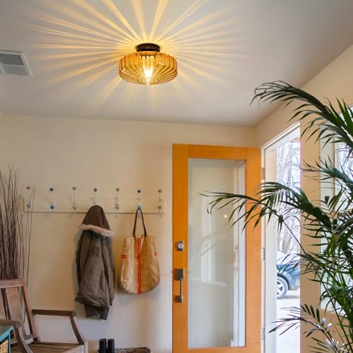 Glass Semi Flush Ceiling Lights