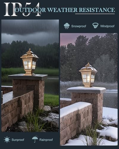 2 Packs Bronze Outdoor Post Light (2 Count)