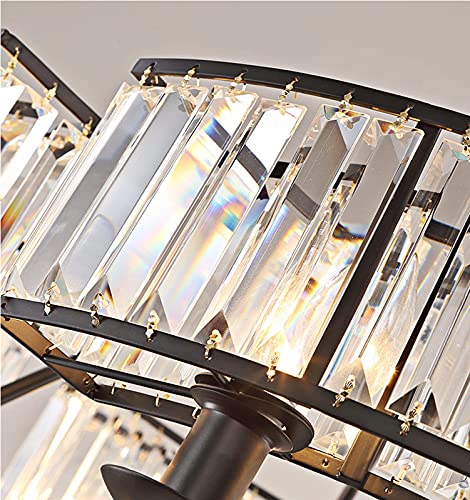 Farmhouse Crystal Chandeliers Dining Room Pendant Light Fixture