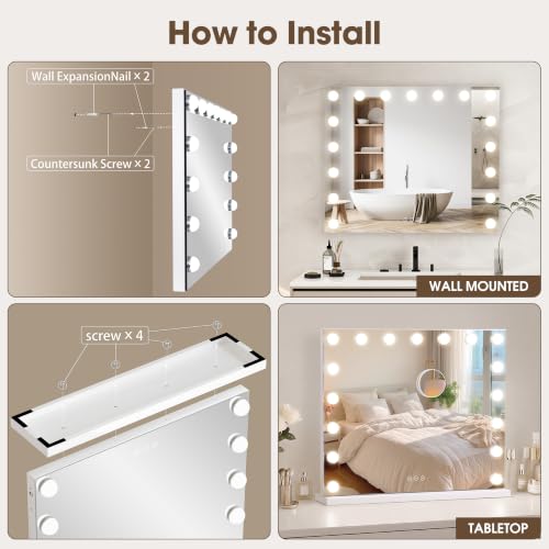Vanity Mirror with Lights (17 Count)