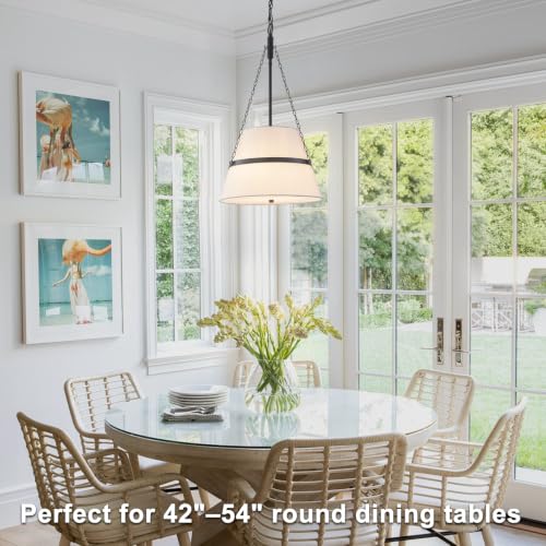 15.35" Black Drum Chandelier