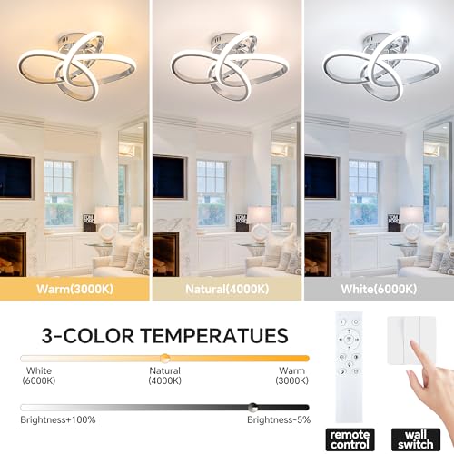 Modern LED Ceiling Light with Remote Control