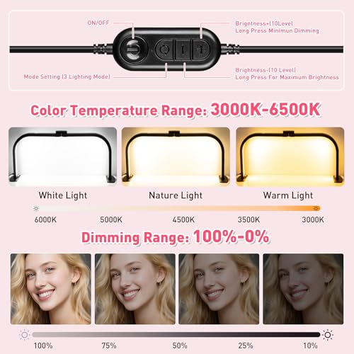 LED 5X Magnifier Half Moon Nail Desk Lamp (40 Count)