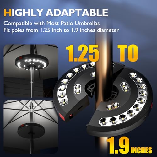 Rechargeable Patio Umbrella Light