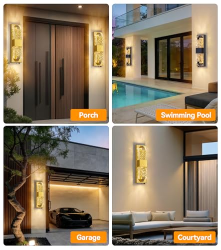15.3" Dusk to Dawn Outdoor Wall Lights (2 Count)