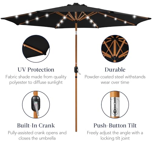 10ft Solar Market Patio Umbrella w