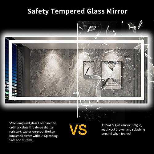84"X40" LED Bathroom Mirror with Lights
