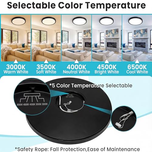 7 inch Flush Mount LED Ceiling Light Fixture (2 Count)