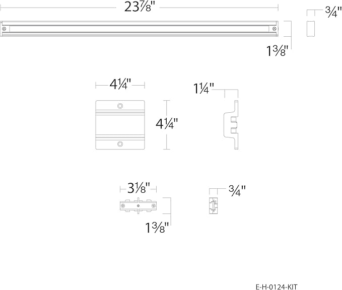 Amped Collection 3-Light 48in Field Cuttable LED Track Lighting Kit with 3 LED 5-CCT Selectable Track Heads, 4ft Track, End Caps, Floating Feed in Black Finish - Aura Lighting