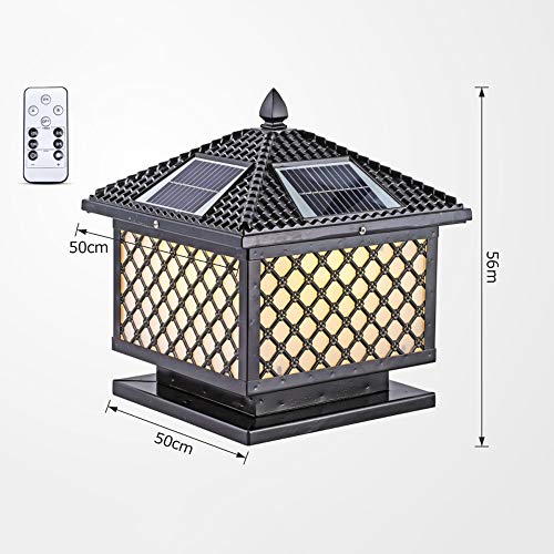 Outdoor Lamp Post Light Creative LED Remote Control Solar Continental Outdoor Glass Table Lamp Creative Modern Industry Decoration Column Lamp Post Light Street Light Alu