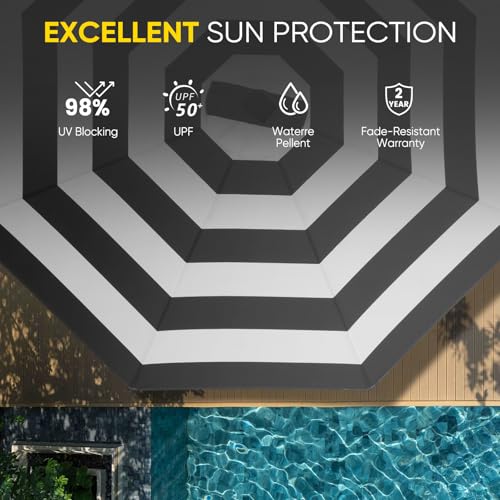 9ft Patio LED Umbrella with light