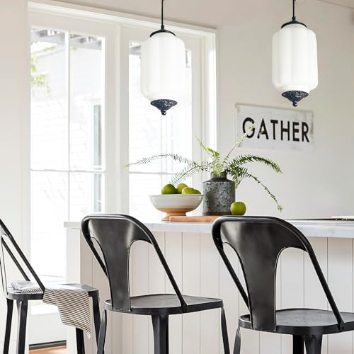 Vintage Milk Glass Pendant Lights Kitchen