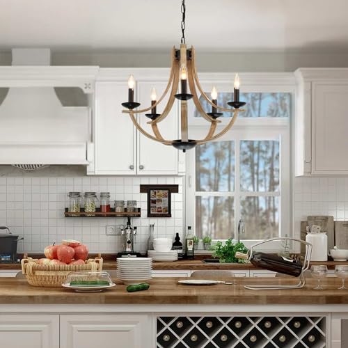 Farmhouse Chandeliers for Dining Room Light Fixture