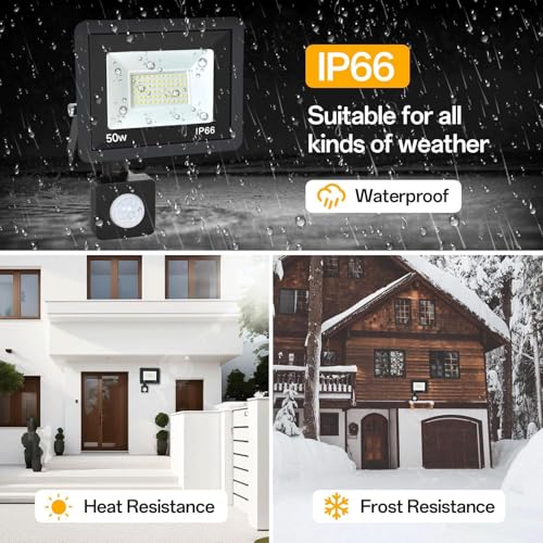 50W Plug in Motion Sensor Lights Outdoor