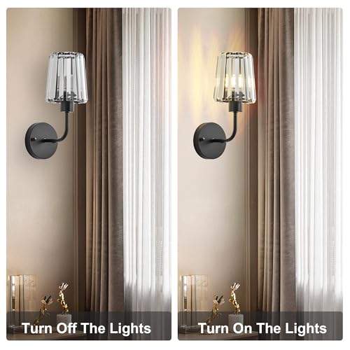 Hardwired Crystal Wall Sconces Set of 2 (2 Count)