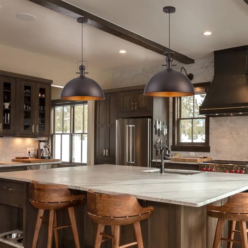 18 Inch ORB Farmhouse Pendant Lights for Kitchen Island 1 Pack