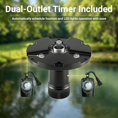 Vellara 120W Floating Pond Fountain with Built