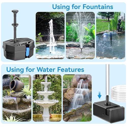 Solar Fountain Pump with Pond Filter Kit Built