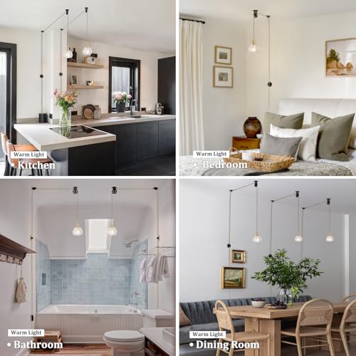 Plug in Pendant Light Hanging Light Fixture Corded On