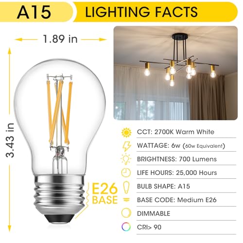 A15 LED Bulbs (6 Count)