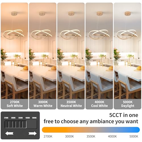 Modern LED Chandelier for Dining Room Pendant Light Fixture 40W