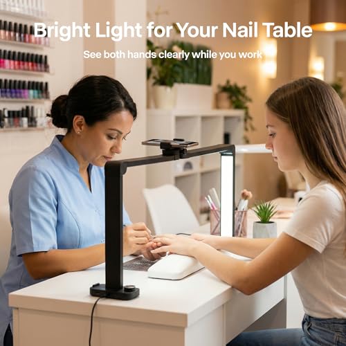 Foldable Nail Desk Lamp with Phone Holder