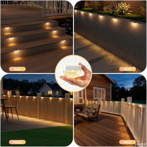 12 Pack Solar Deck Lights Outdoor (12 Count)