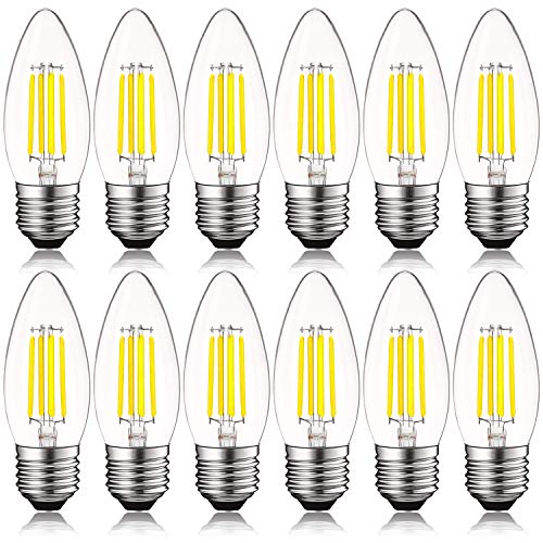 5W Vintage E26 Candelabra LED Bulb 60W Equivalent (12 Count)
