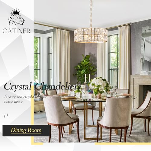 Gold Crystal Chandelier 18" 6
