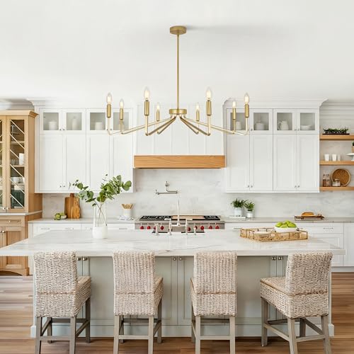 8 Light Gold Chandelier