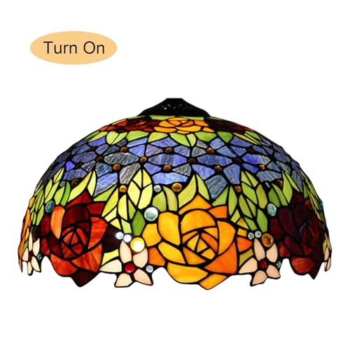 Tiffany Style 16 Inch Stained Glass Lamp Shade Replacement