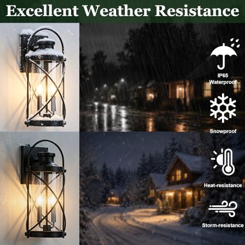 20inch Large Dusk to Dawn Outdoor Wall Lights Fixtures