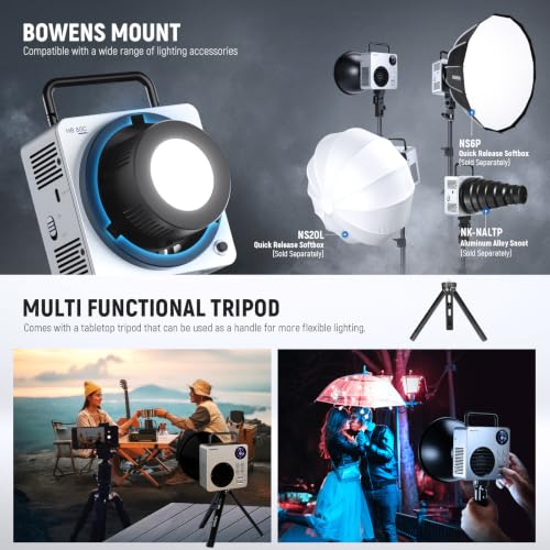 HB80C RGBWW LED Video Light with Built
