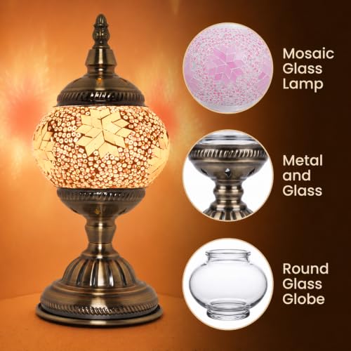 DIY Turkish Mosaic Lamp Kit for Adults (Deep Pink)