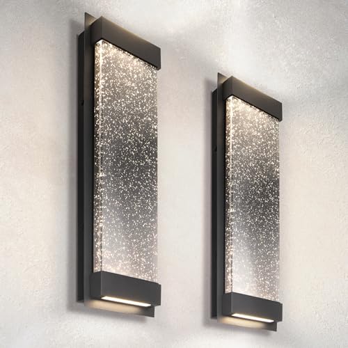 LED 18" Bubble Glass Wall Light Fixture (2 Count)