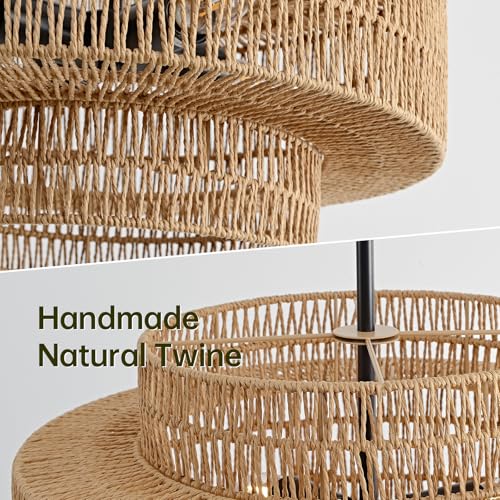 17.7" Rattan Chandelier for Dining Room
