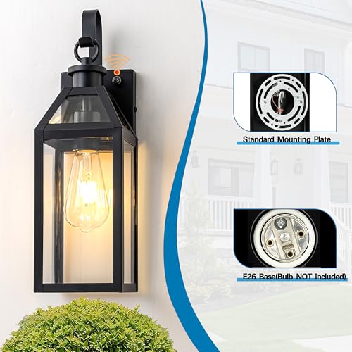16" Large Dusk to Dawn Outdoor Wall Light (2 Count)