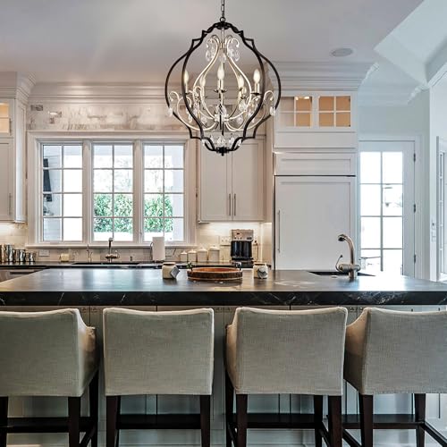Black Crystal Chandeliers for Dining Room
