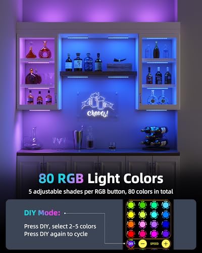 80RGB Under Cabinet Lighting (4 Count)