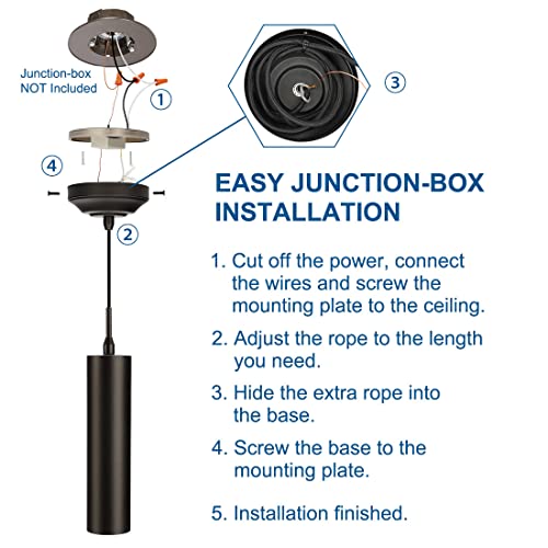 Black Pendant Light (3 Count)