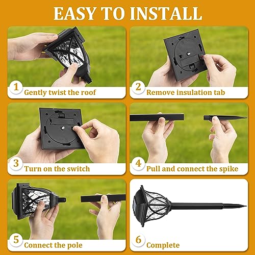 6 Pack Solar Lights Outdoor Waterproof (6 Count)