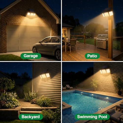 Solar Outdoor Lights Motion Sensor (4 Count)