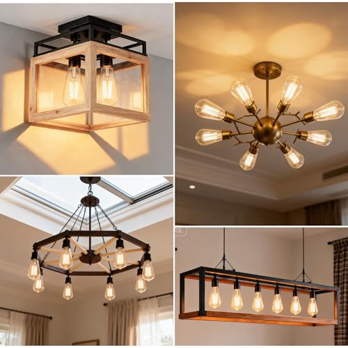 ST58 E26 LED Light Bulbs (4 Count)