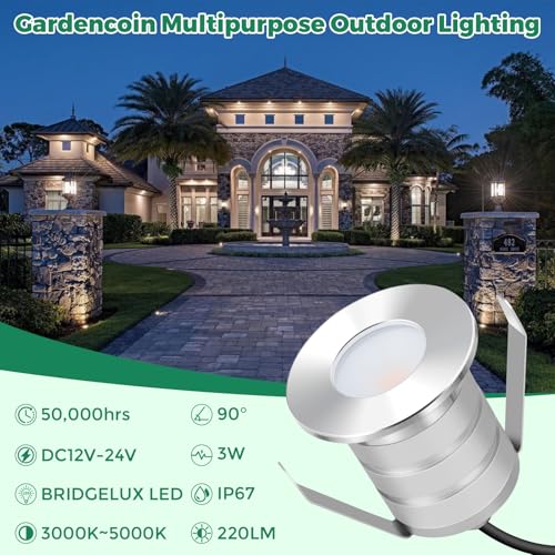 Outdoor Recessed LED Lights (6 Count)
