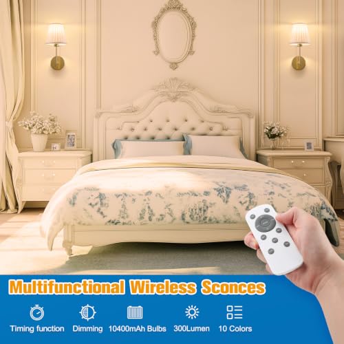 14.5 inch Battery Operated Wall Sconce Set of 2 (2 Count)