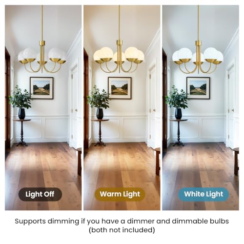 21.7" Modern Gold Chandelier